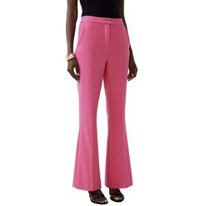 French Connection Womens Whisper High Waist Flare Pants 2 Raspberry Sorbet  NWT